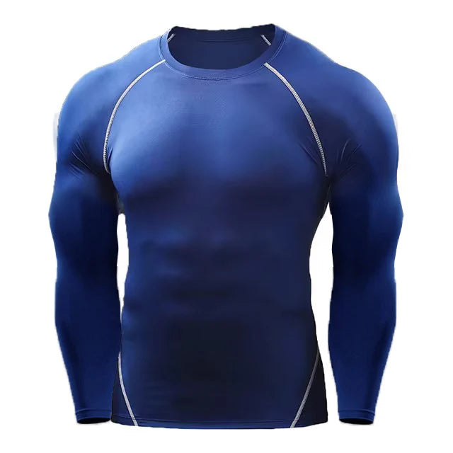 Men’s Long Sleeve Polyester Compression Shirt 8 Colours - T.O.M.S Direct