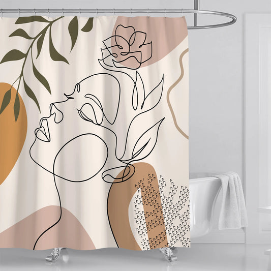 Abstract Bohemian Polyester Shower Curtain 5 Designs - T.O.M.S Direct