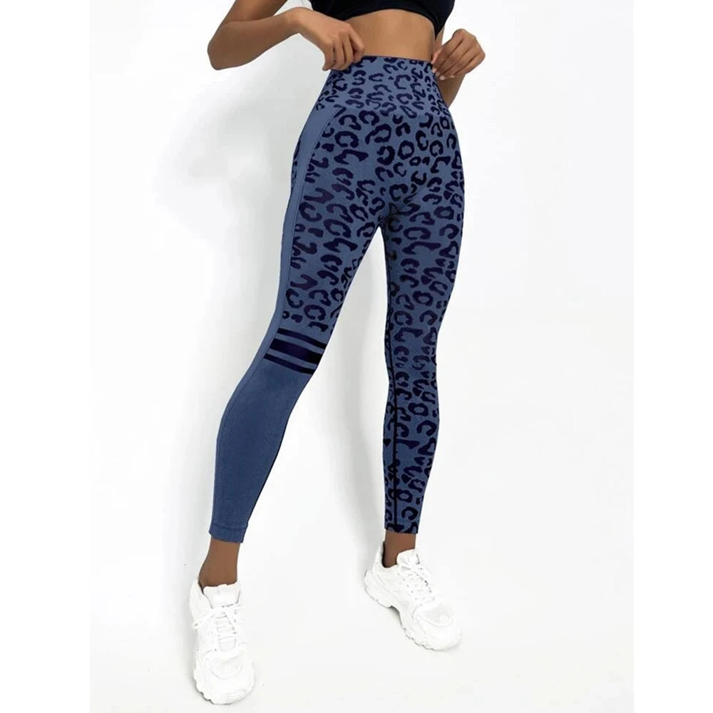 Women’s Leopard Print Seamless Yoga Leggings 4 Colours - T.O.M.S Direct