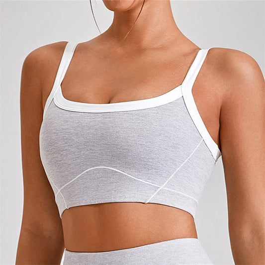 Women’s Over Shoulder Strap Nylon Sports Bra 3 Colours - T.O.M.S Direct