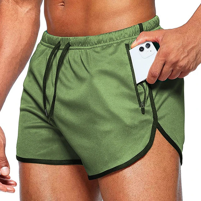 Men’s Polyester Running Shorts w. Zipper Pockets 10 Colours - T.O.M.S Direct