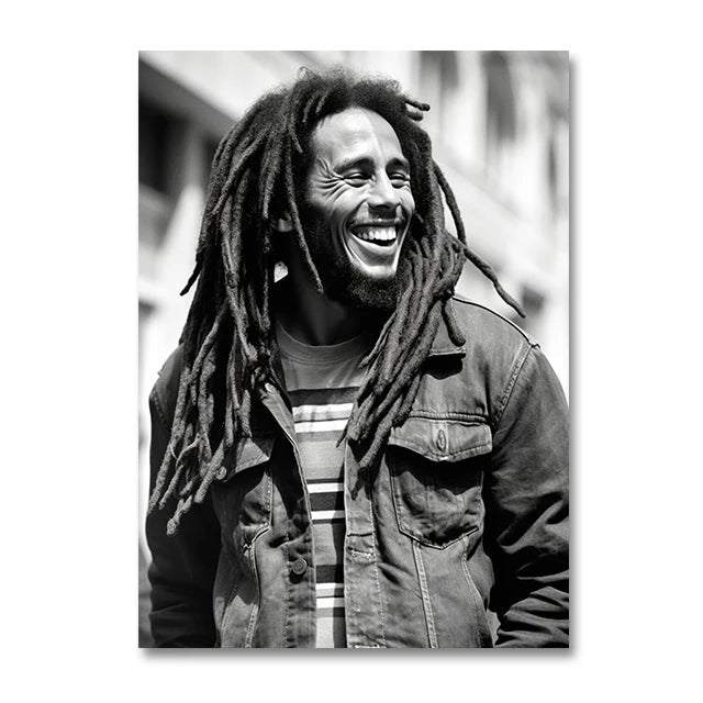 Bob Marley Black & White Wall Art Canvas 3 Designs - T.O.M.S Direct