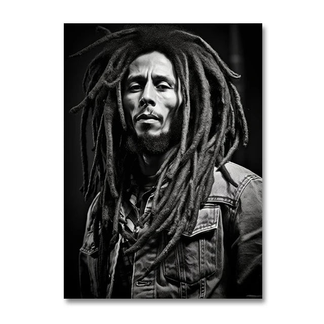 Bob Marley Black & White Wall Art Canvas 3 Designs - T.O.M.S Direct